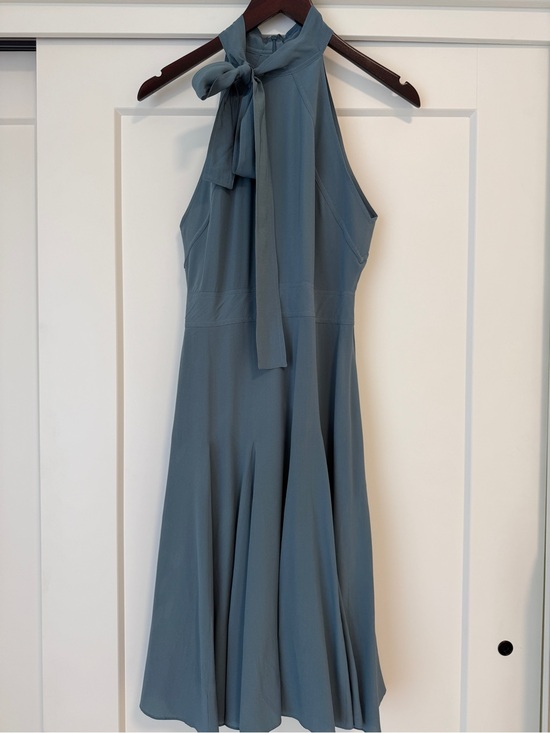 Gucci Dresses & Skirts - Gucci Dusty Blue Halter Tie-Neck Midi Dress